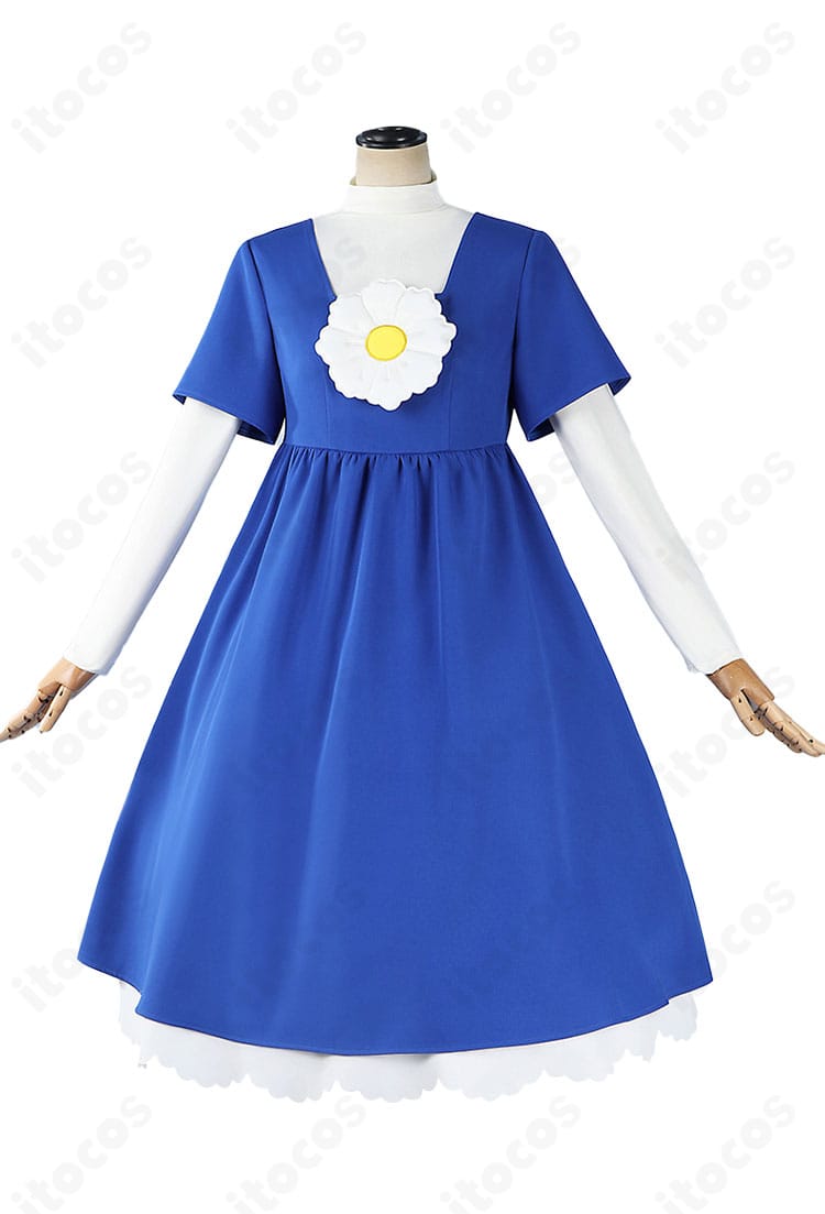 木之本桜 普段着コスプレ衣装の正面全体像（ワンピースと胸飾り）