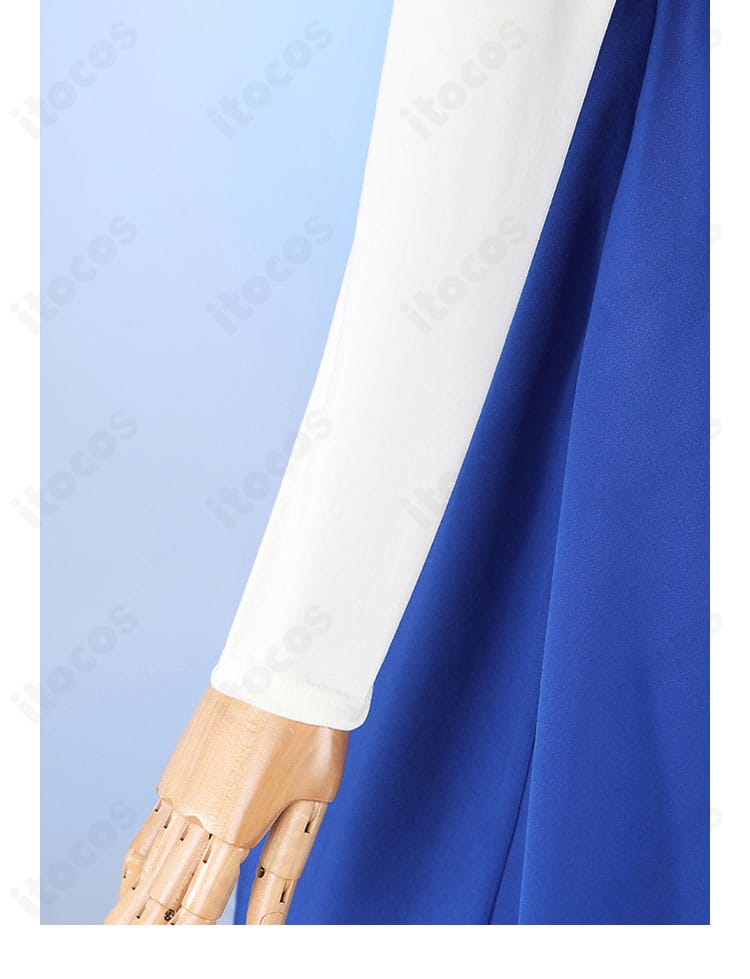 袖口の装飾とステッチラインの詳細（木之本桜 普段着）