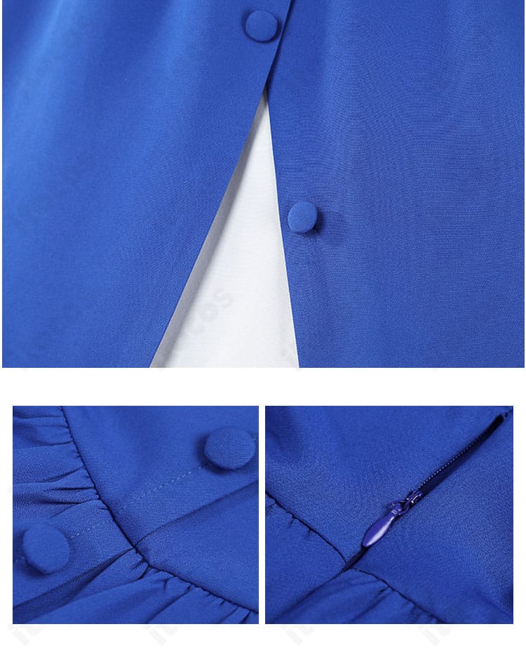 ボタンとファスナー付近のディテール（木之本桜 普段着コスプレ）