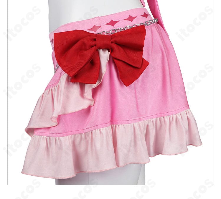 エアリス ピンキーマーメイド水着 ウエストの大きな蝶結び。フェミニンな印象を強調。