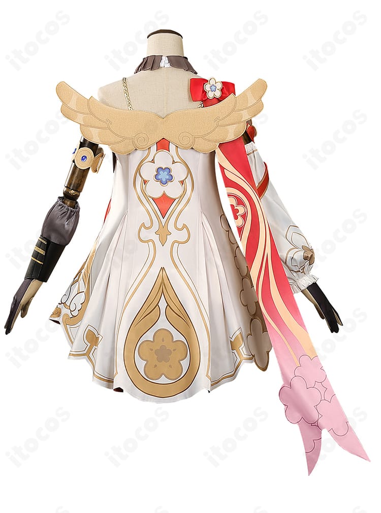 トリビー衣装の背面。翼と背面装飾のバランスが分かるカット。