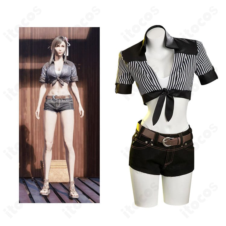 ファイナルファンタジーVII リバースのティファ・ロックハート グラマラスホエール水着コスプレ衣装の全体画像。