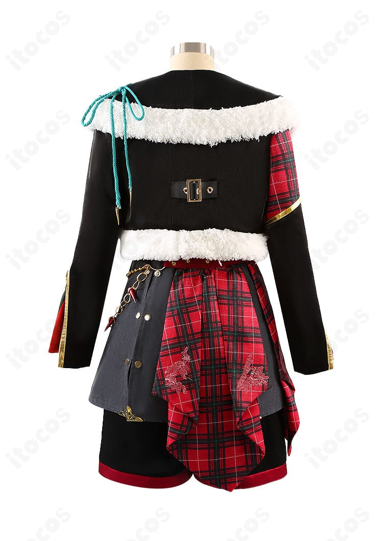 あんさんぶるスターズ！！ Ra*bits コスプレ衣装の背面図。コートの後ろ姿や背面飾り、チェーンの配置が見えるバックスタイル。