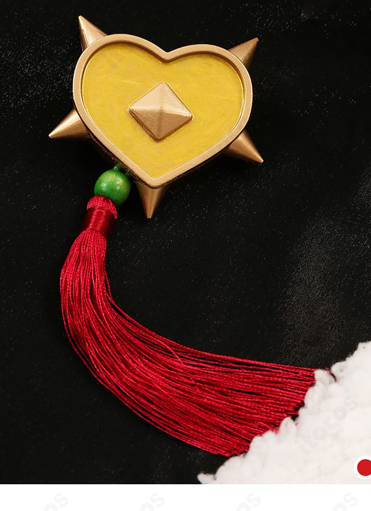 あんさんぶるスターズ！！ コスプレ衣装の胸飾りディテール。Ra*bitsの雰囲気に合わせた飾りの形状・留め具・配置を鮮明に表示。