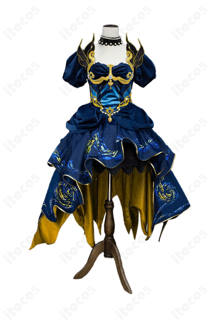 第五人格 弓使い（ブリュンヒルド・ウェルフ）場違いなウェルフ衣装の正面ディテール。首飾りや前身頃の装飾、縫製の仕上がりが分かるアップ。