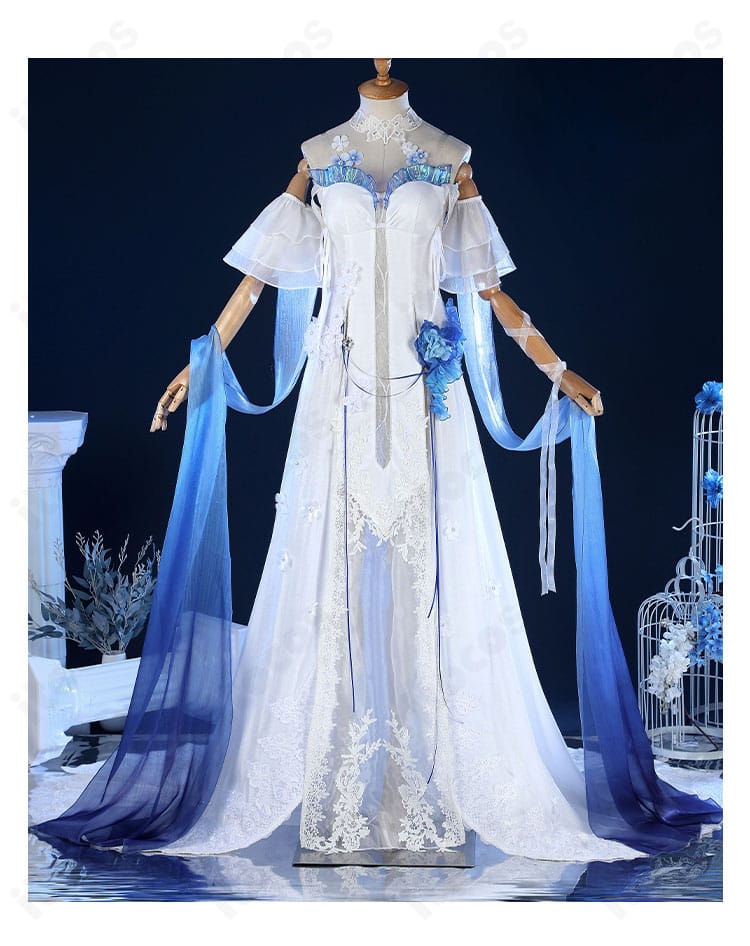 ハーメル『さざ波の傍に』コスプレ衣装の正面全身ショット。シルエットと装飾バランスが分かる画像。