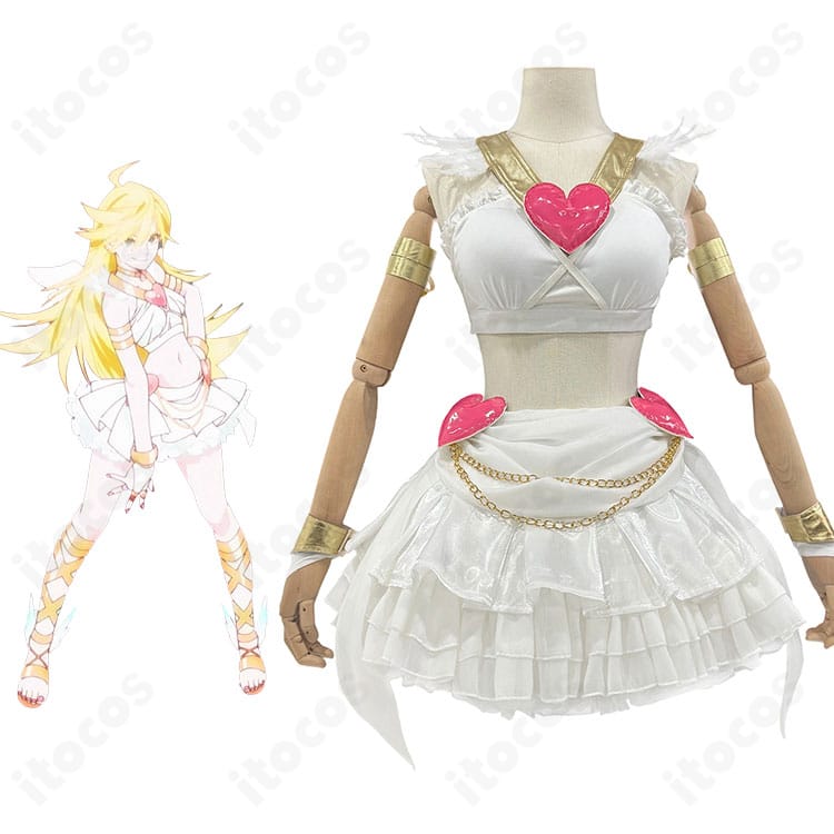 パンティ・アナーキー ポールダンスverのコスプレ衣装を原作イメージと比較できるショット。高再現の配色とアクセサリーが分かる構図。