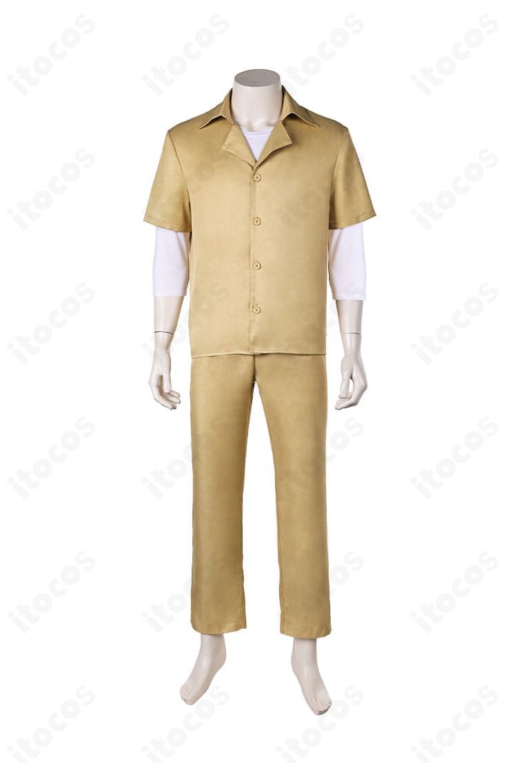 LAZARUS アクセル 囚人Ver. コスプレ衣装 正面全身｜メタルボタンと直線的シルエットを確認