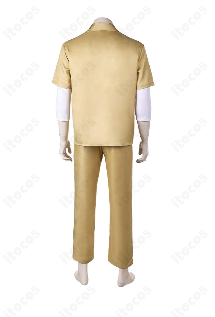 LAZARUS アクセル 囚人Ver. コスプレ衣装 背面｜背面プリントと縫製ステッチの配置ディテール