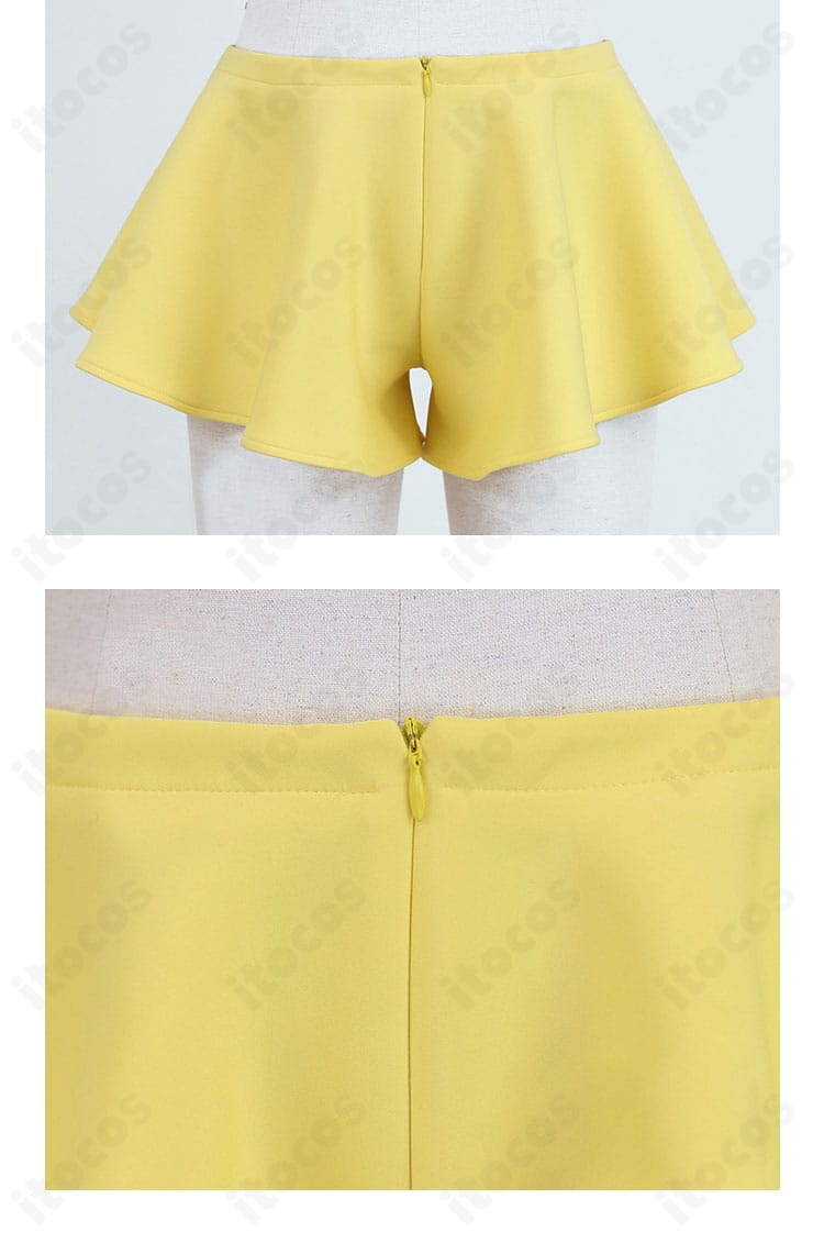 ポケットモンスター ブラック2・ホワイト2 メイ衣装 キュロットの装飾ディテール。ステッチと形状の確認用