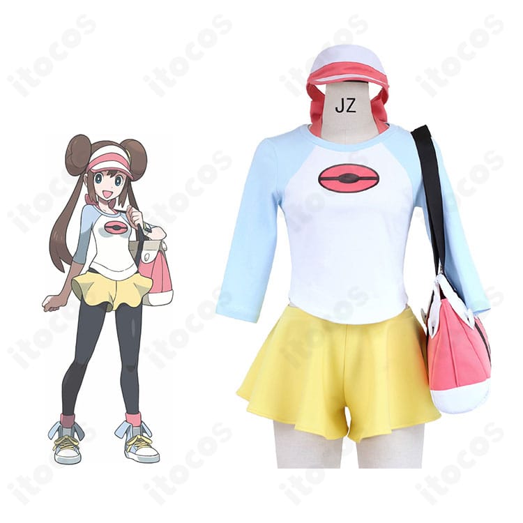 ポケットモンスター ブラック2・ホワイト2 メイのコスプレ衣装を着用したイメージ。キャラクターの雰囲気を忠実に再現した全身コーデ