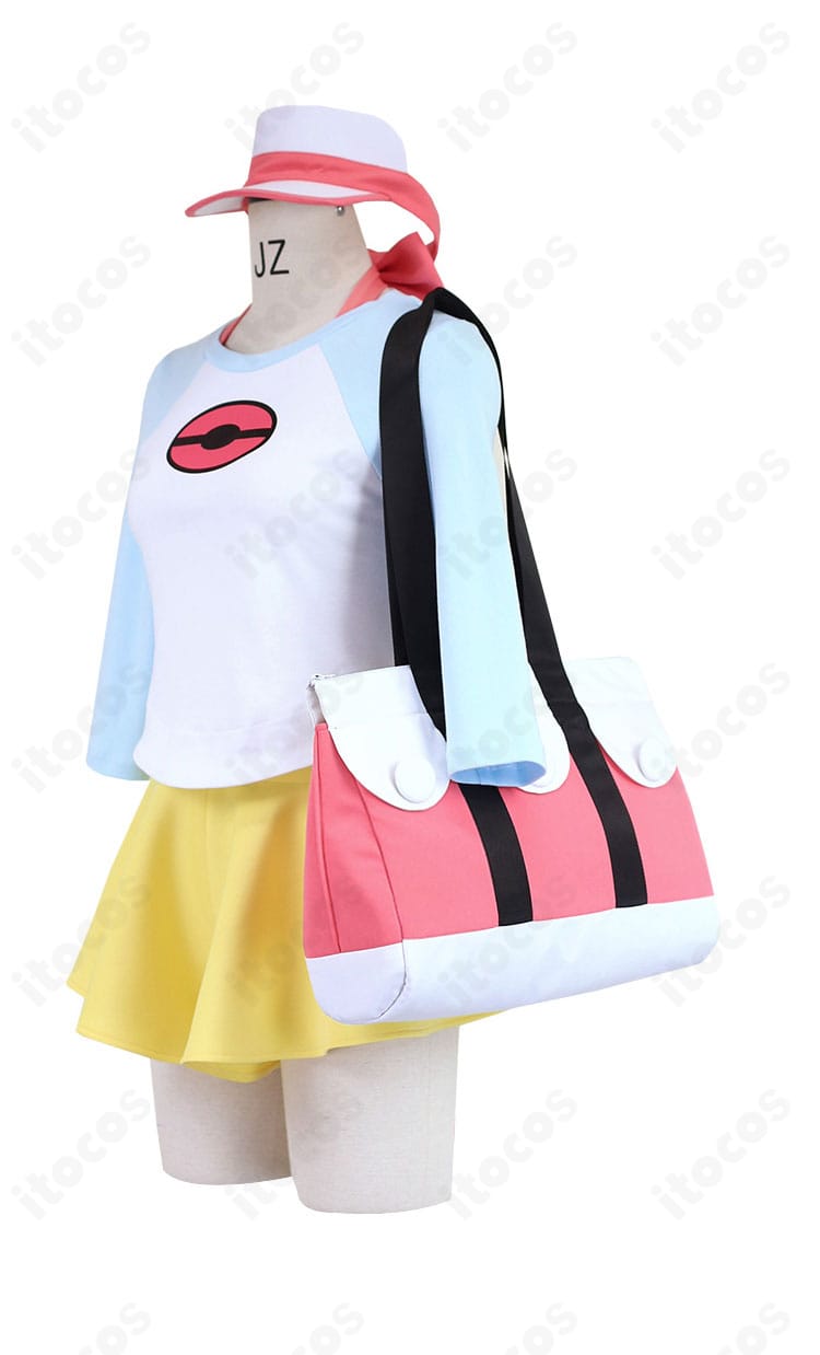 ポケットモンスター ブラック2・ホワイト2 メイのコスプレ衣装 側面。スリムなラインと装飾位置のバランスを強調