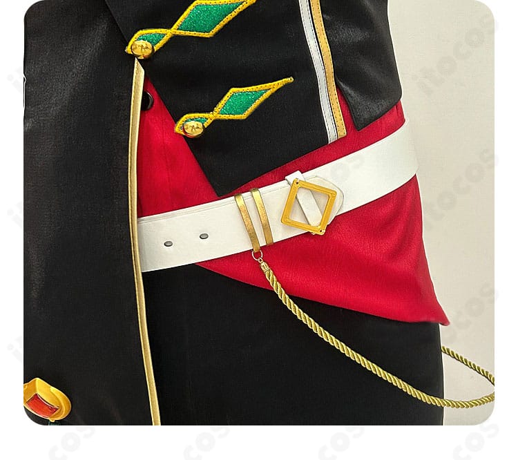 ウロボロス衣装の腰帯・ベルト部分。豪華な意匠とバランスのよい配色。