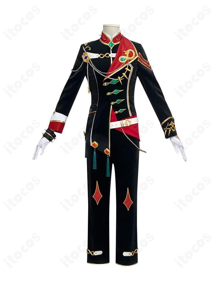 ウロボロス衣装の正面全身。コートと装飾の配置がわかる高再現デザイン。