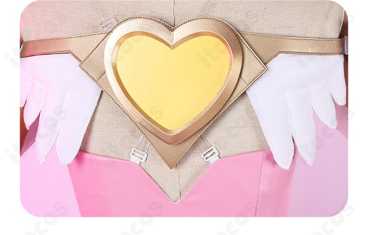 ジュノ衣装 背面ハートモチーフ装飾の詳細