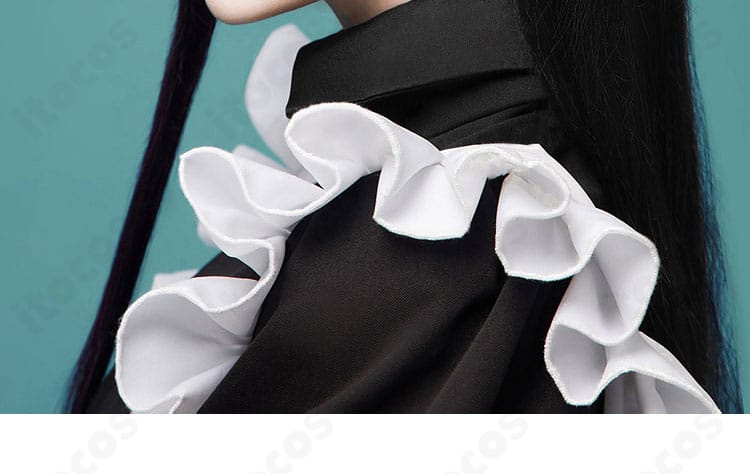 古見硝子 メイド服 肩から袖の構造。しっかりした縫製で動きやすく着心地も良好。