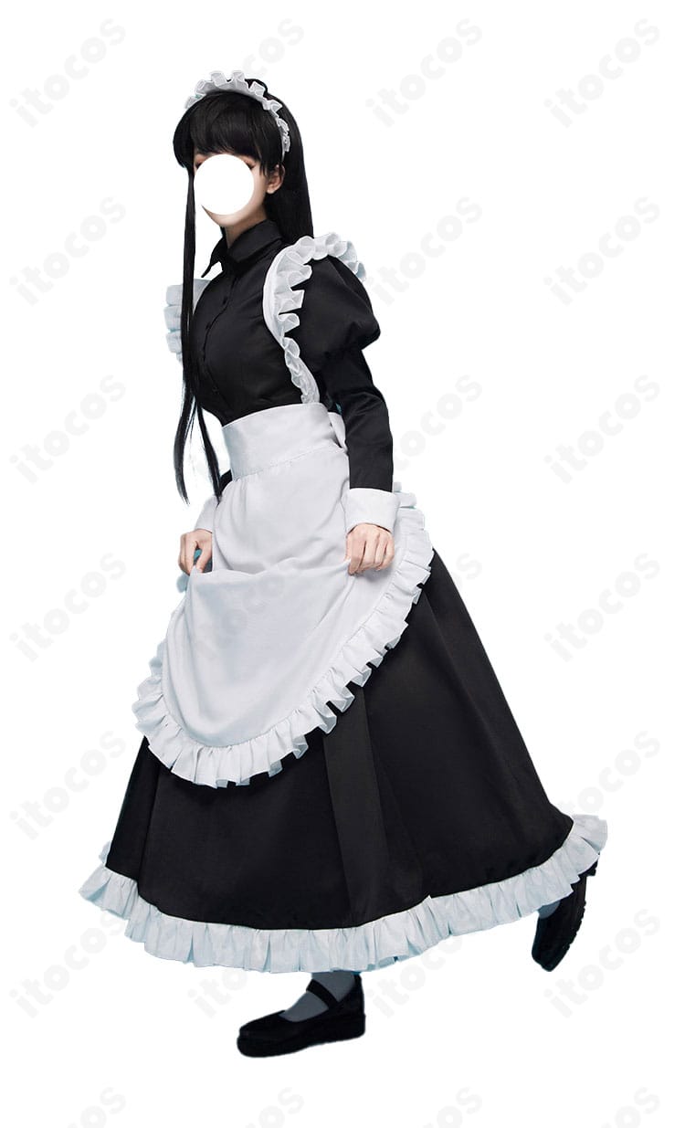 古見硝子 メイド服 スカートのフリル・レース装飾ディテール。立体感のある裾が特徴。