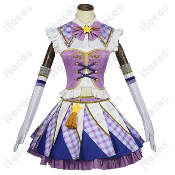 アイカツ！紫吹蘭 Soleil コスプレ衣装。高再現で動きやすく、イベント＆撮影に活躍