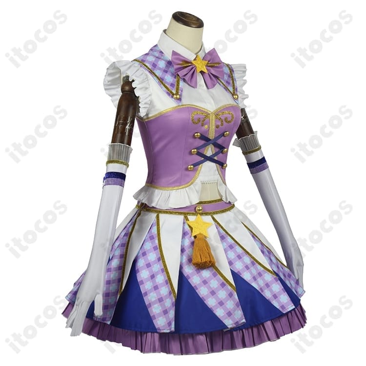 アイカツ！紫吹蘭 Soleil コスプレ衣装。高再現で動きやすく、イベント＆撮影に活躍 - 2枚目の画像