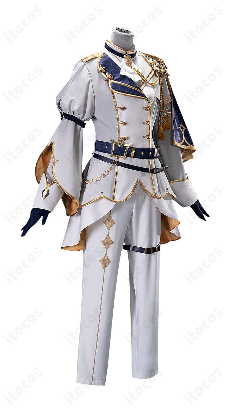 プロジェクトセカイ 草薙寧々 フィエ・シュヴァリエ衣装 右側面。袖と腰回りのシルエット、ベルト位置のバランスが確認できる写真