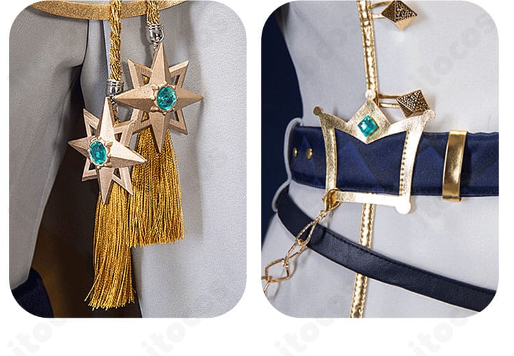 草薙寧々 フィエ・シュヴァリエ衣装 腰飾りのアップ。ベルトと紐飾りの配置・装飾意匠を示す写真