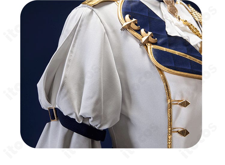 草薙寧々 フィエ・シュヴァリエ衣装 肩袖装飾のクローズアップ。エッジの立ったデザインが映える写真