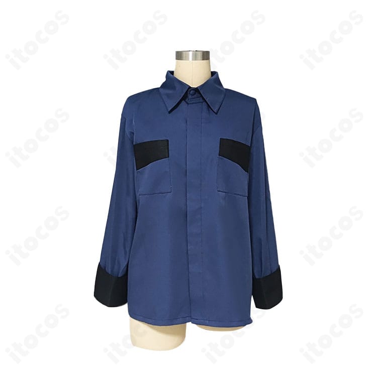 青葉つむぎ 私服（春～夏）コスプレ衣装の正面カット。襟元やフロントのディテール、清潔感ある配色を確認できる画像。