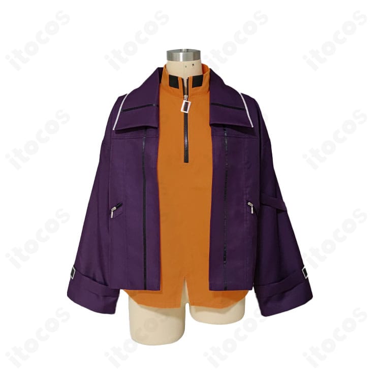 月永レオ 秋〜冬私服コスプレの正面全体像。配色とシルエットを忠実に再現したデザインディテール。