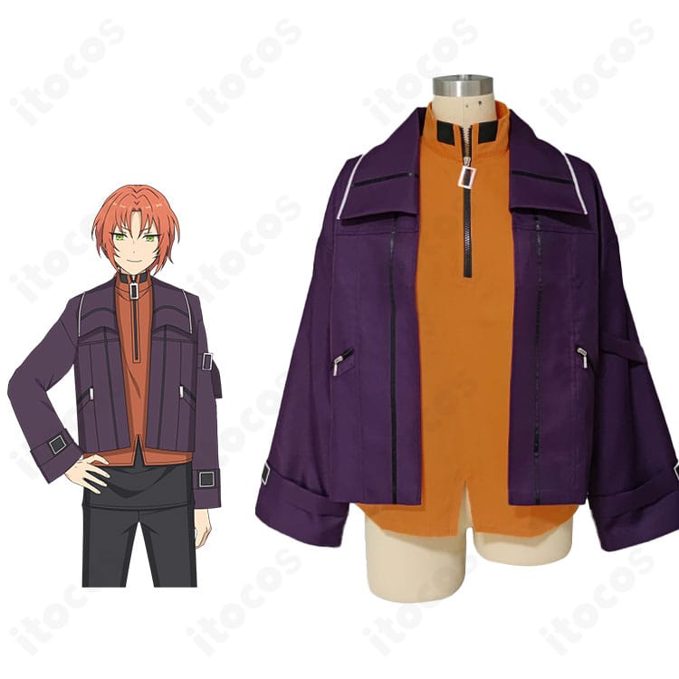 あんさんぶるスターズ！月永レオの秋冬私服コスプレ一式。キャラクターの雰囲気を高再現したコートとインナーの着用イメージ。