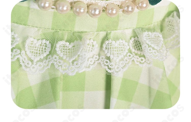 プロセカ 日野森雫 4周年衣装のスカート花蕾モチーフ。立体感と仕上げの精度を示す近接画像。