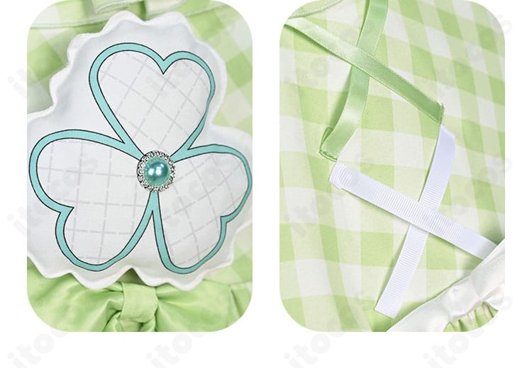 プロセカ 日野森雫 4周年衣装のスカート装飾ディテール。裾のラインと装飾の配列が確認できるアップ画像。