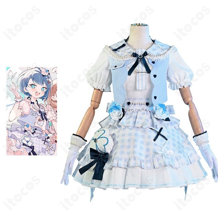 桐谷遥 4周年 MORE MORE JUMP！コスプレ衣装の全身コーデ例とキャラクターイメージの組み合わせ