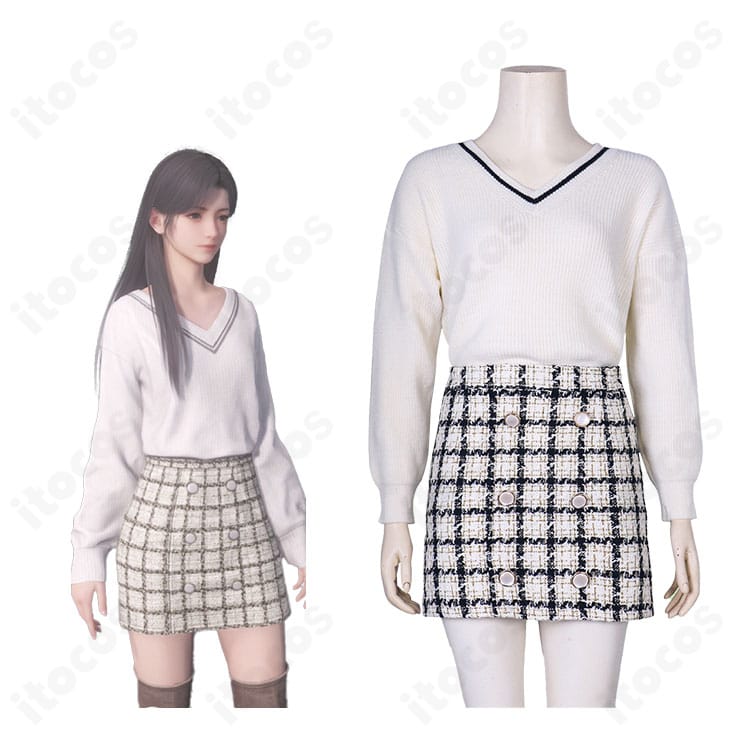 恋と深空 主人公（プレイヤー）春の出会い衣装とゲーム内モデルの比較画像。色味とシルエットを高再現したコスチュームのディテール解説