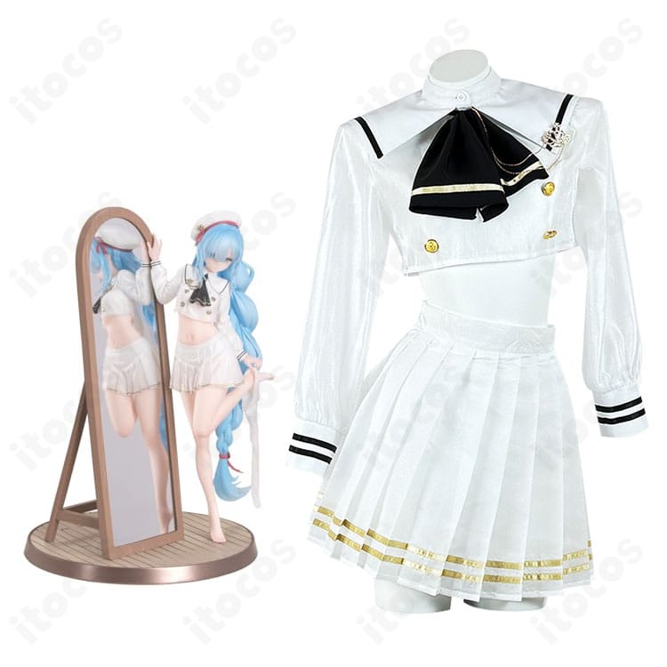 アズールレーン ジャナス「フィッティング・ラブ」コスプレ衣装を着用した再現イメージ。帽子とスカーフを含むクラシカルな雰囲気を明瞭に表現。