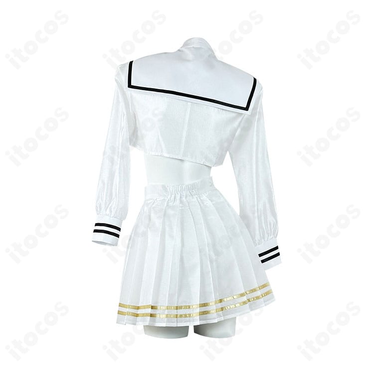 アズールレーン ジャナス衣装の背面。背中のラインとスカートのドレープが映える構図。