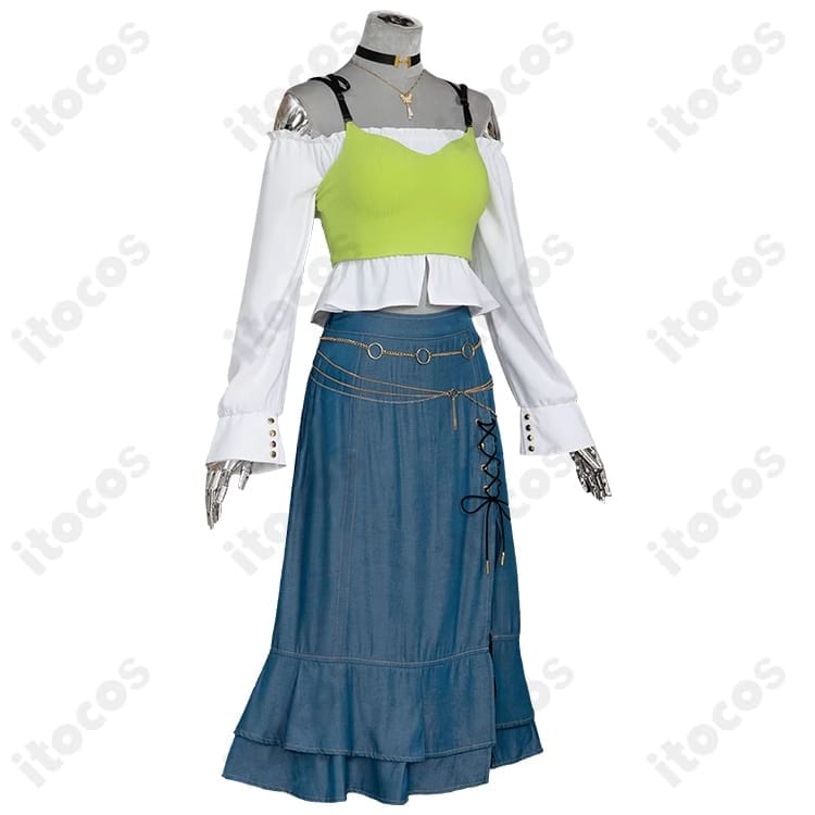 プロジェクトセカイ 白石杏 Livelylady Dress 高再現コスプレ 撮影・イベントに最適 - 2枚目の画像