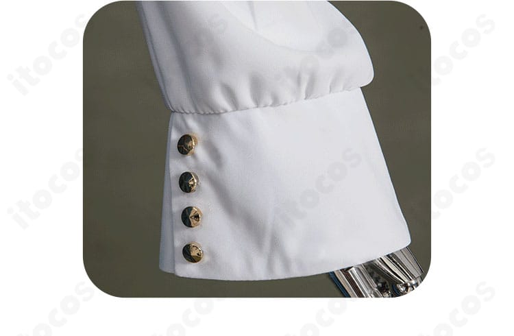 白石杏 Livelylady Dressの袖口装飾。カフ部分の形状とアクセントの質感。