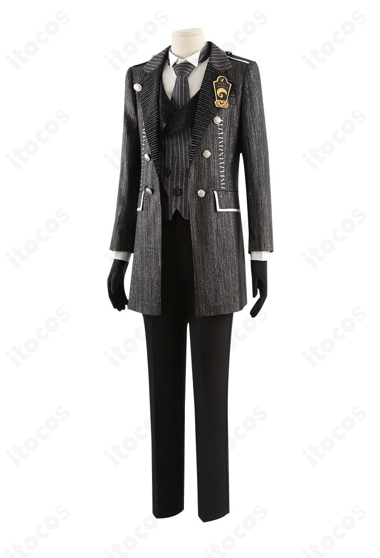 マレウス・ドラコニア ハロウィン ナイトメア―スーツ左側面。袖口やサイドラインの縫製ディテールが見える画像。