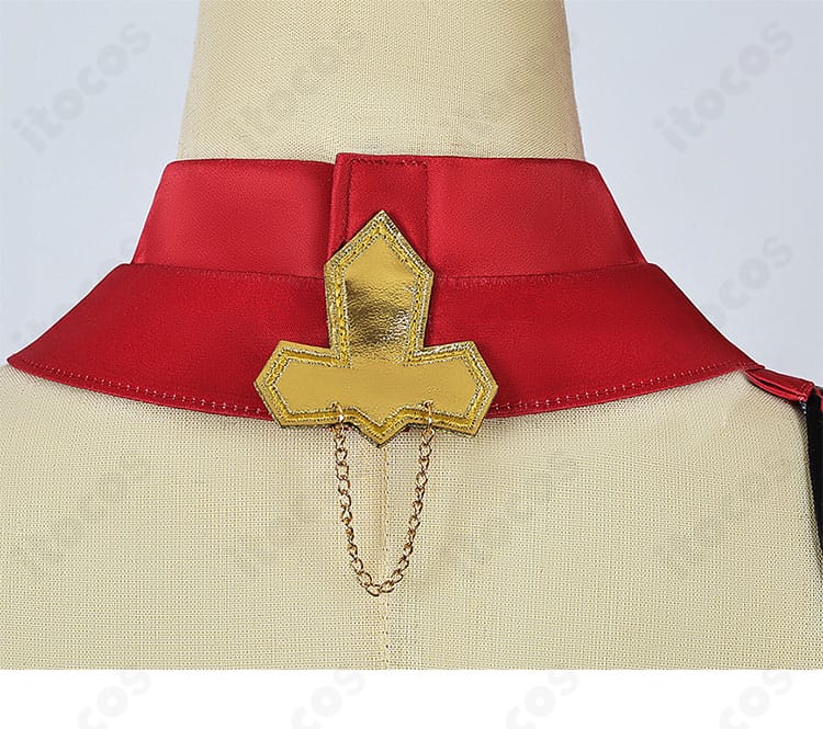 キアナ・カスラナ 衣装 首元背面の装飾。豪華な背面アクセントの構造と留め位置が分かる。