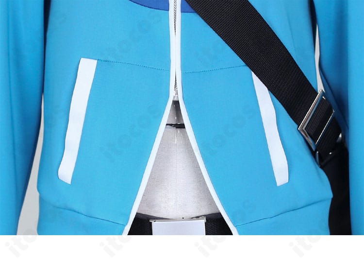 前立て（プラケット）部分のディテール。ステッチと生地の重なりを確認できるアップ。