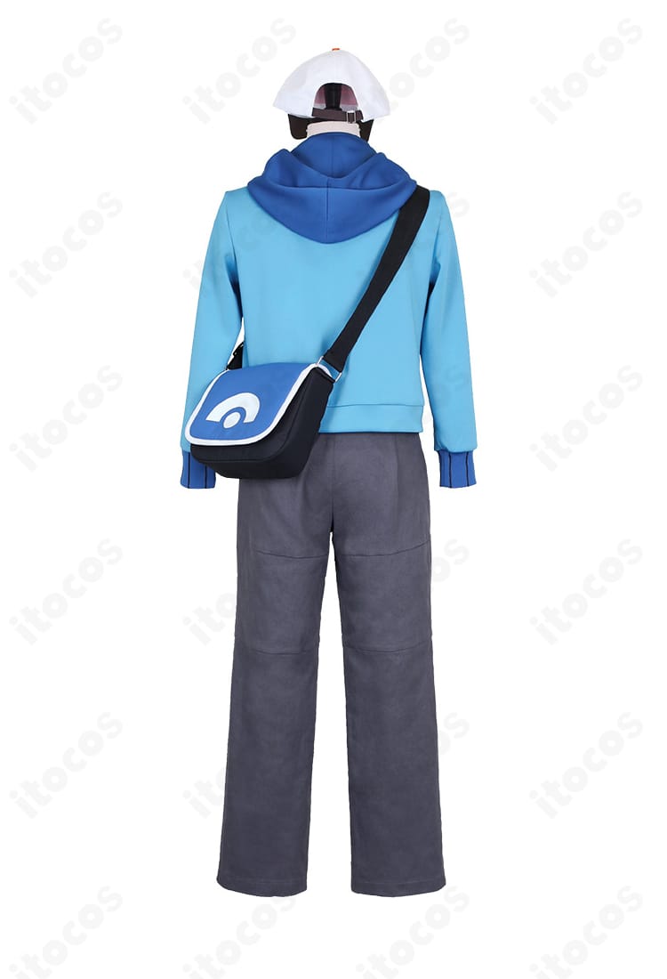 トウヤ コスプレ衣装の背面。バッグ装着時のバランスや後ろ姿のラインを確認できる背面図。