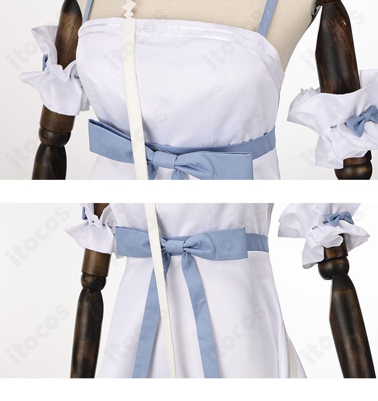 腰リボンの拡大。結び目の立体感、中心パーツ、リボン端の処理まで確認できる氷室セナ私服のディテール。