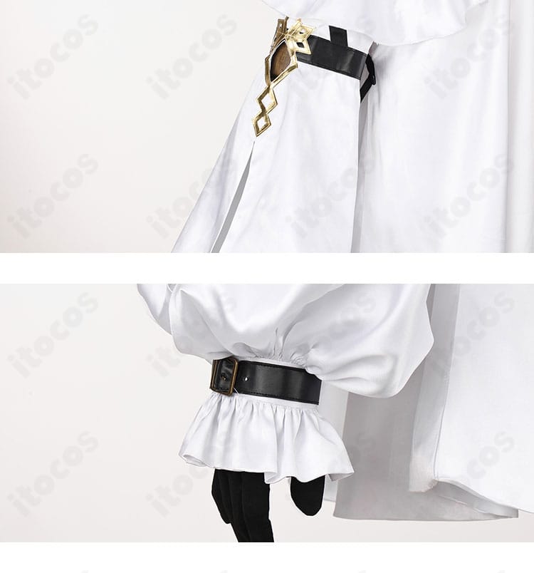 メリュジーヌ 英霊博装Ver.衣装の袖口ディテール。刺繍模様とカフスの意匠をはっきり確認できる近接写真。