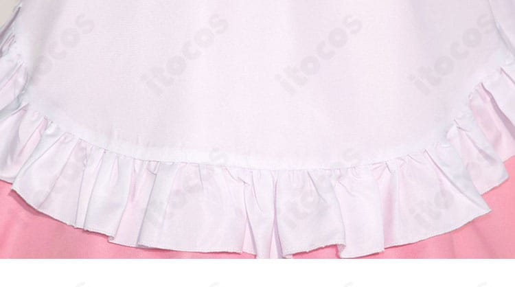 鹿目まどか メイド服のエプロン装飾。前当てとフリル端の仕立てが分かるディテール画像