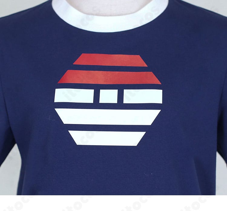 Tシャツの袖デザイン。カットラインとフィット感が分かるディテール。