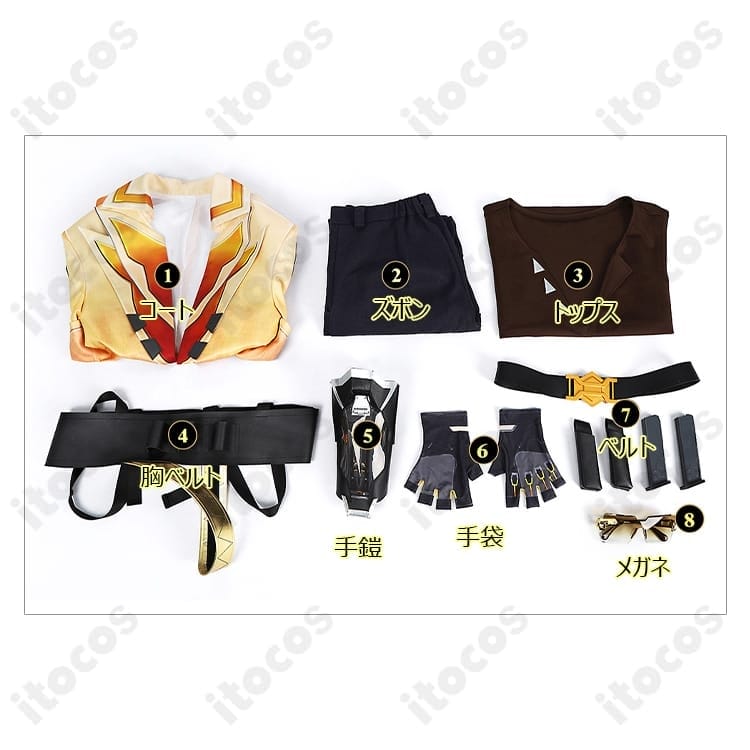 VALORANT テホ コスプレ衣装｜高再現タクティカル仕様で動きやすく、撮影・イベント即戦力の8点セット - 8枚目の画像