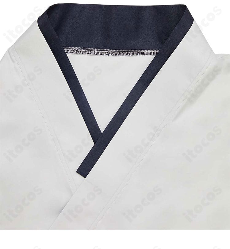 襟元ディテール。狩り版特有の重ね風デザインと質感を表現したクローズアップ画像。