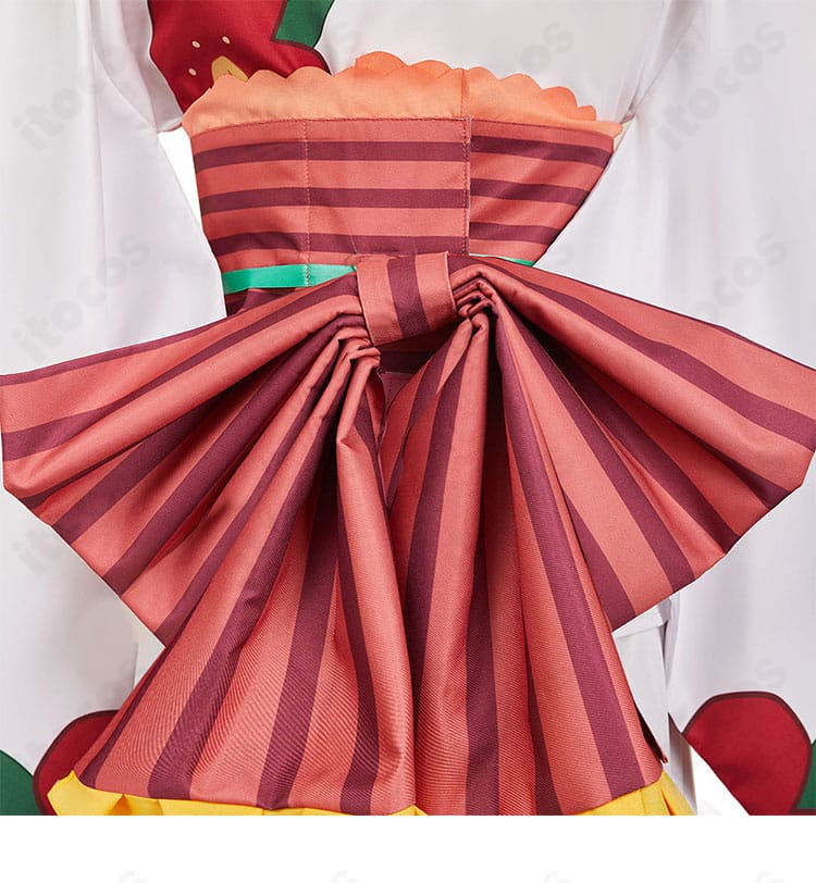 地縛少年花子くん 八尋寧々 浴衣衣装の腰部分蝶結び。立体的で可愛らしい結びが背面のアクセント。