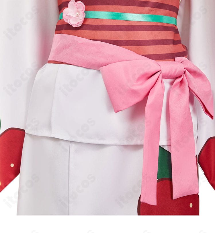 地縛少年花子くん 八尋寧々 浴衣衣装の腰封装飾ディテール。色合いと模様のコントラストが映える設計。