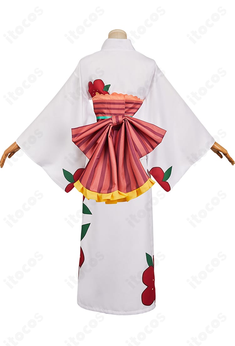 地縛少年花子くん 八尋寧々 浴衣コスプレ衣装 背面。背中の合わせと帯周りのディテールを忠実に再現。